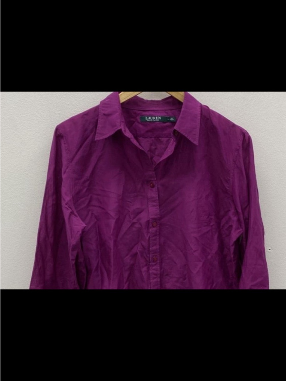 Ralph Lauren Purple Button-Up Blouse